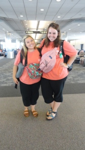 My girl, Taylor, who let me borrow her book :) We were matching this travel day, so why not take a picture?